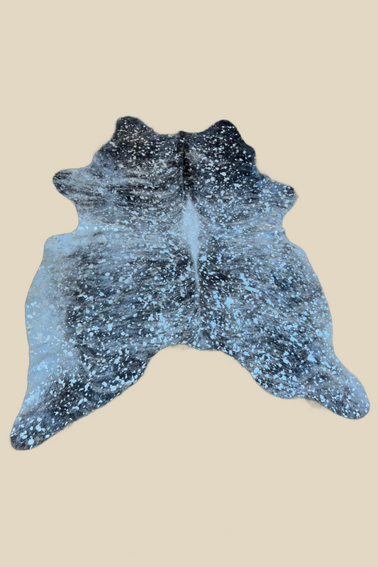 Metallic Cowhide Rug - Silver