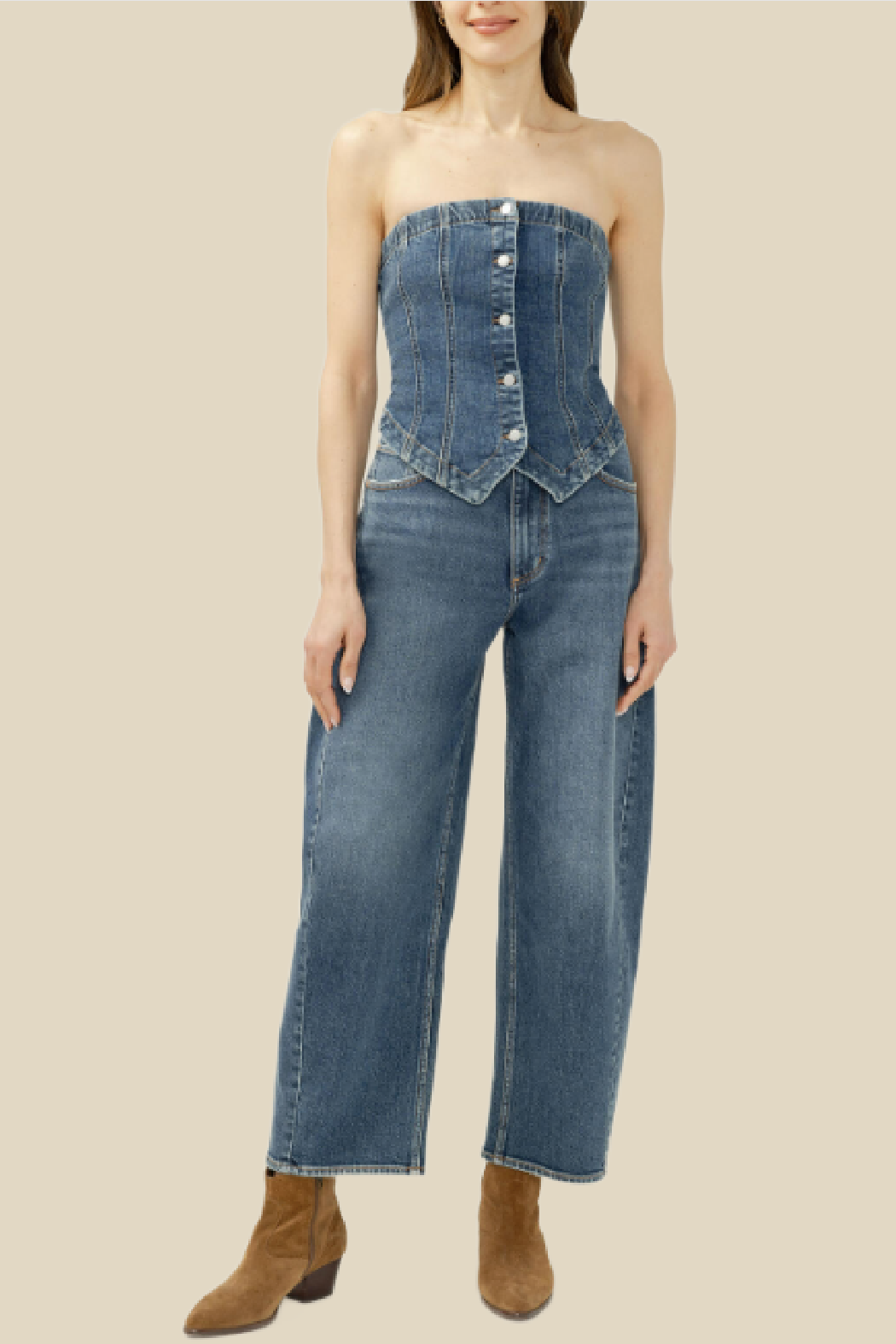 Front Button Corset
