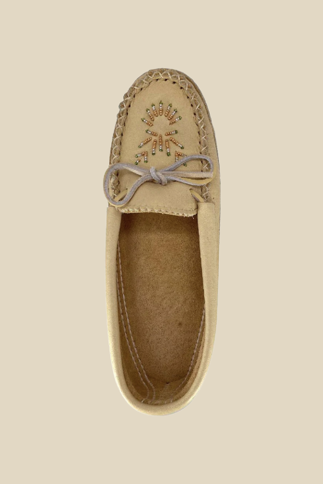 Moose Hide Leather Beaded Moccasins