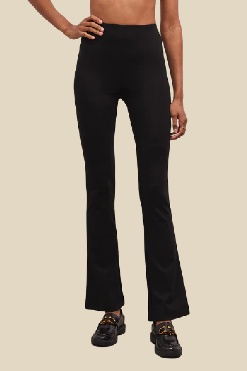 The Perfect Pant Hi-Rise Flare - Classic Black - Monkee's of