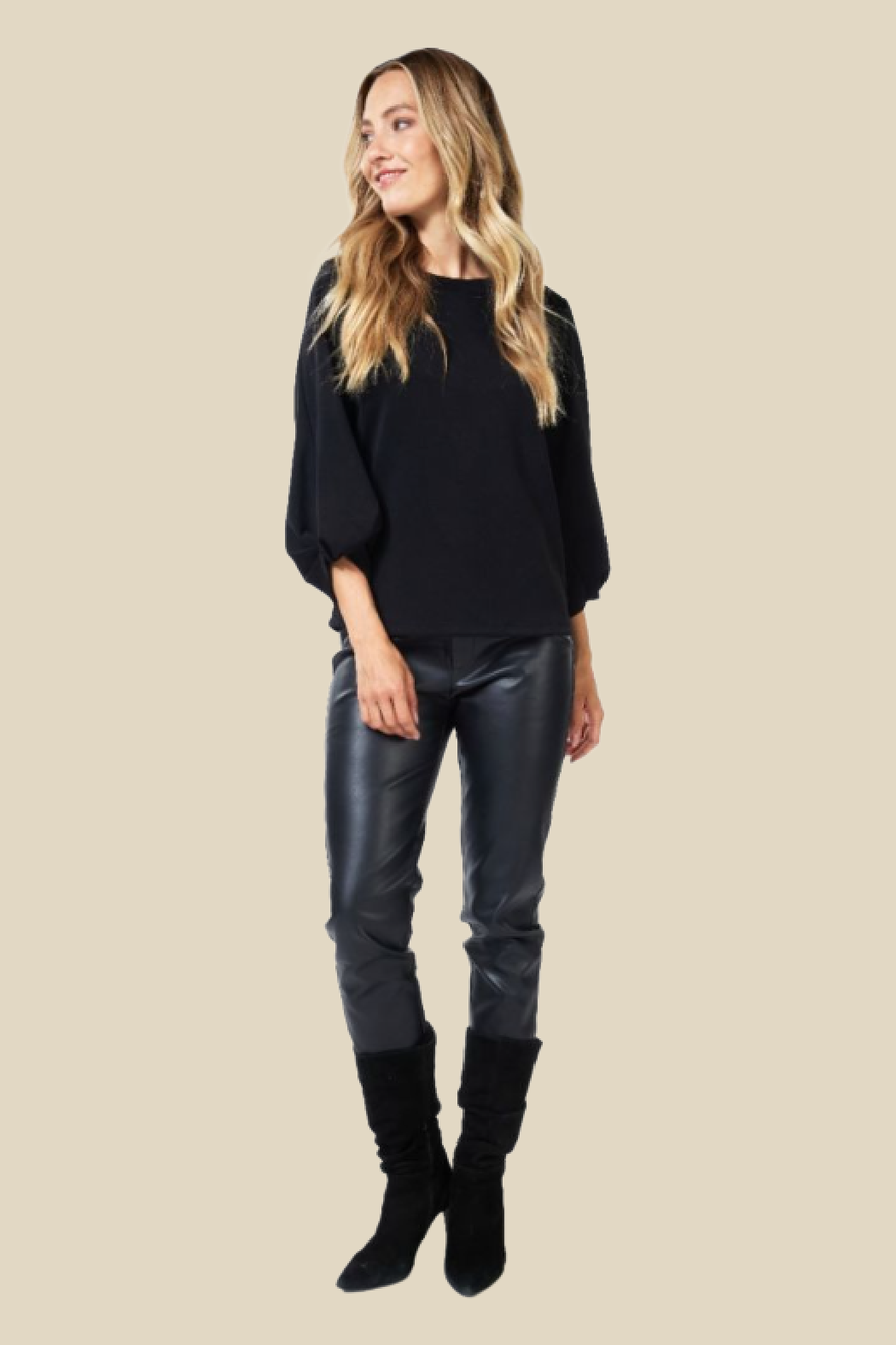 Modal Twisted Cuff Sweater