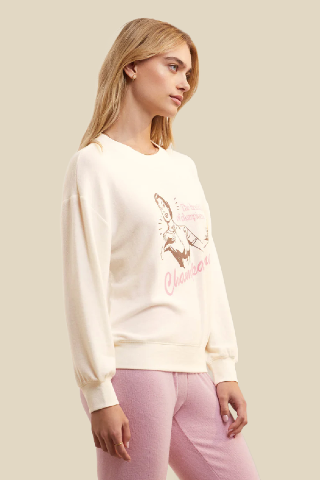 Relaxed Champagne Sweatshirt