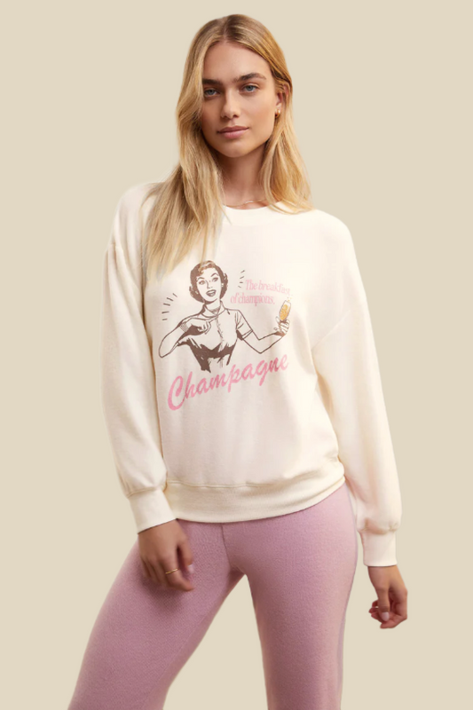 Relaxed Champagne Sweatshirt