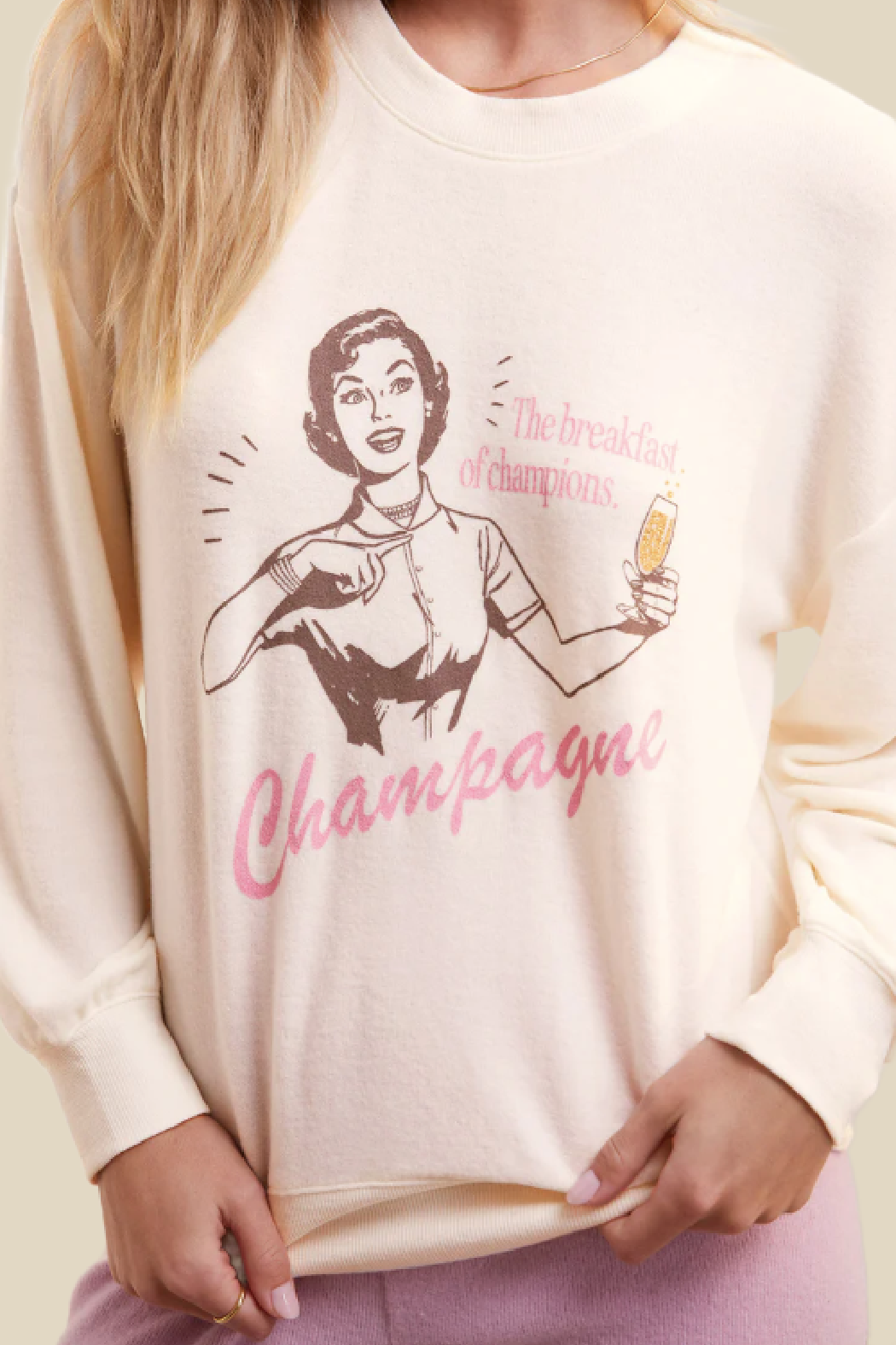 Relaxed Champagne Sweatshirt