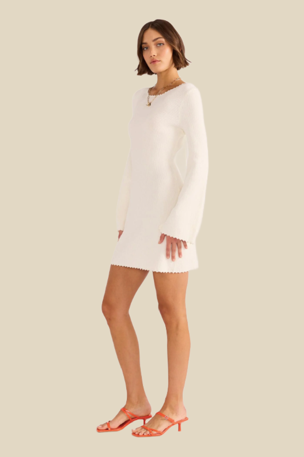 Isla Boucle Knit Mini Dress