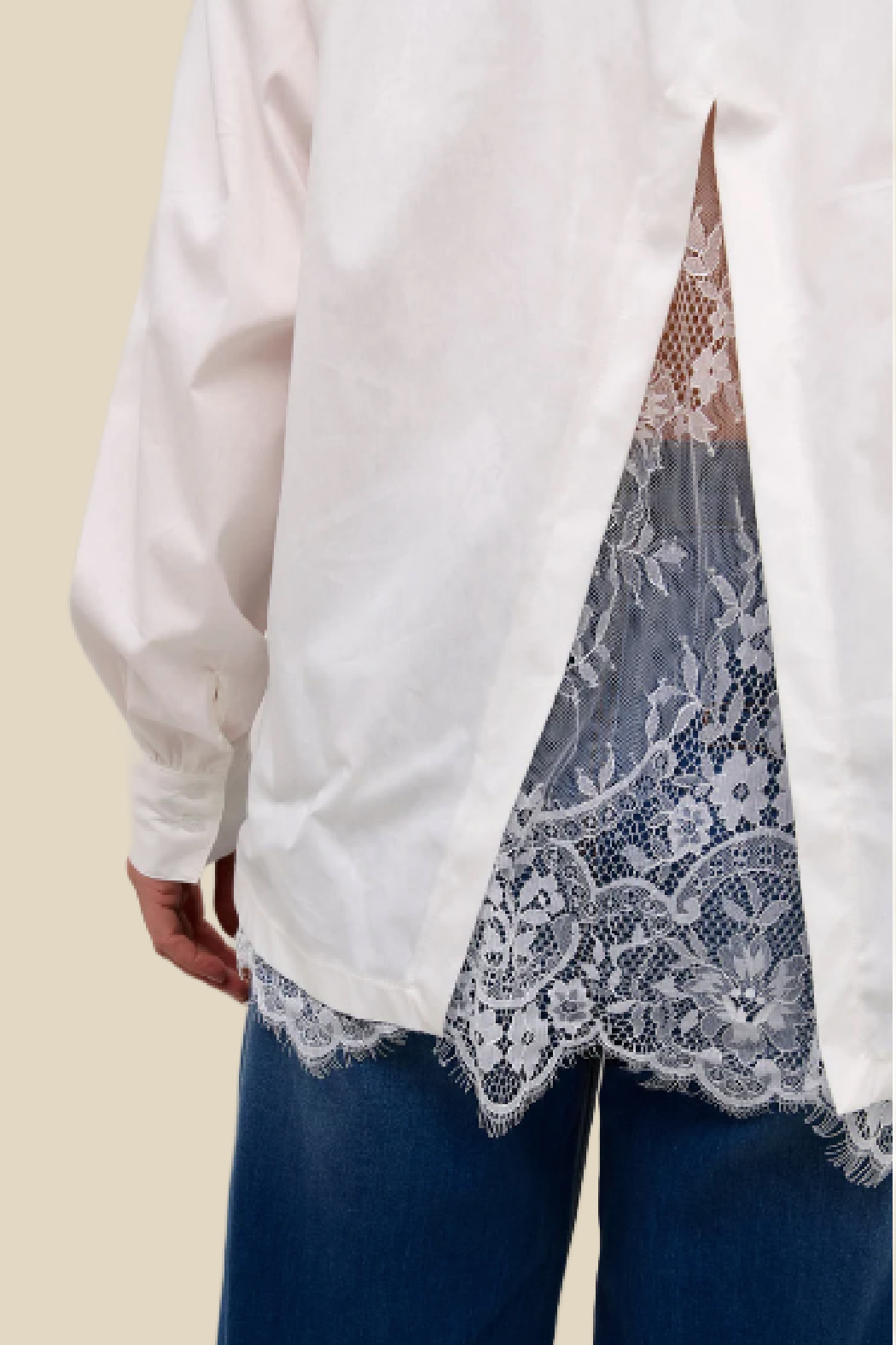 Lace Button Down Blouse