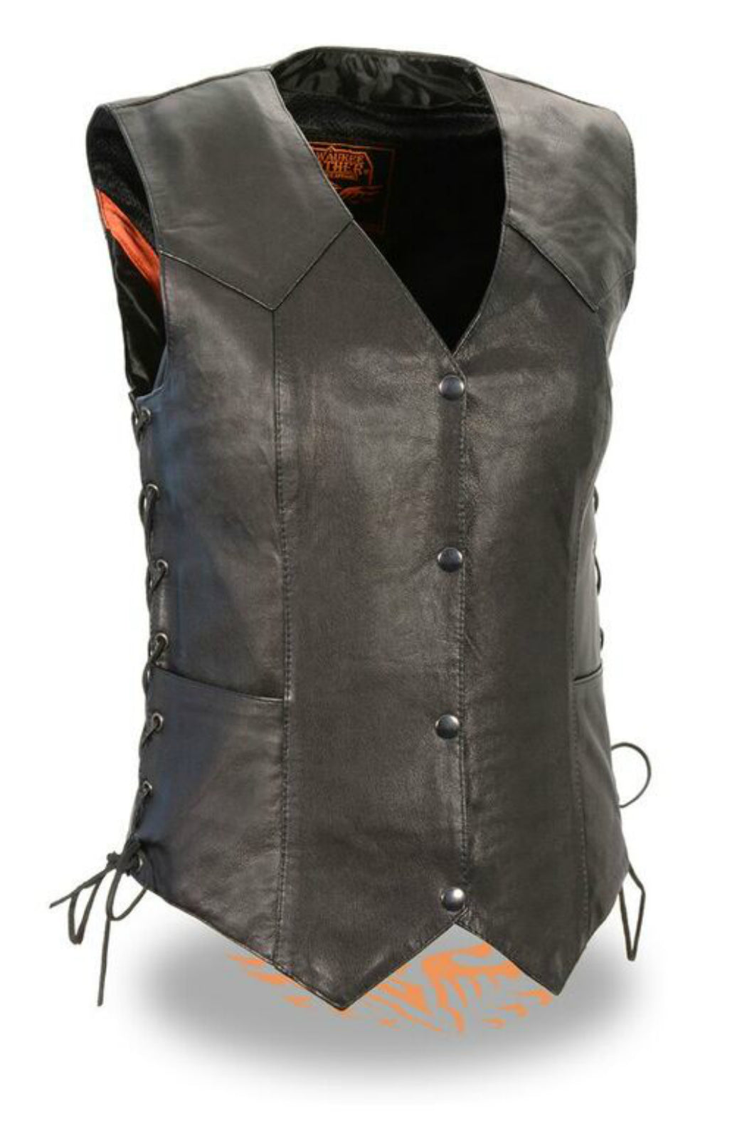 Ladies Side Lace Four Snap Vest #4546