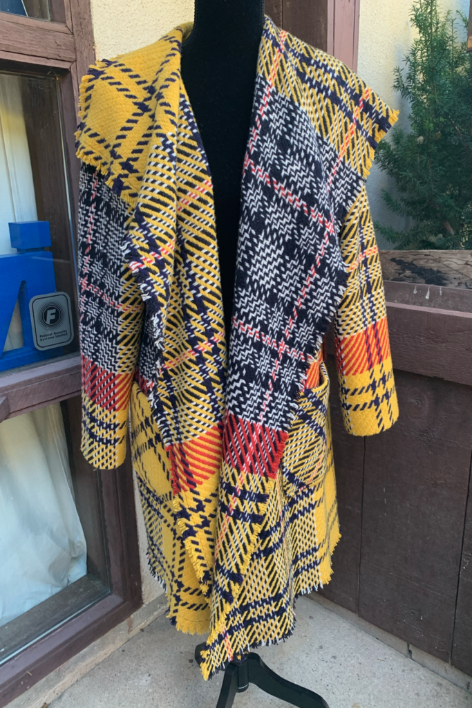 Mallia #4786 Plaid Wool Coat