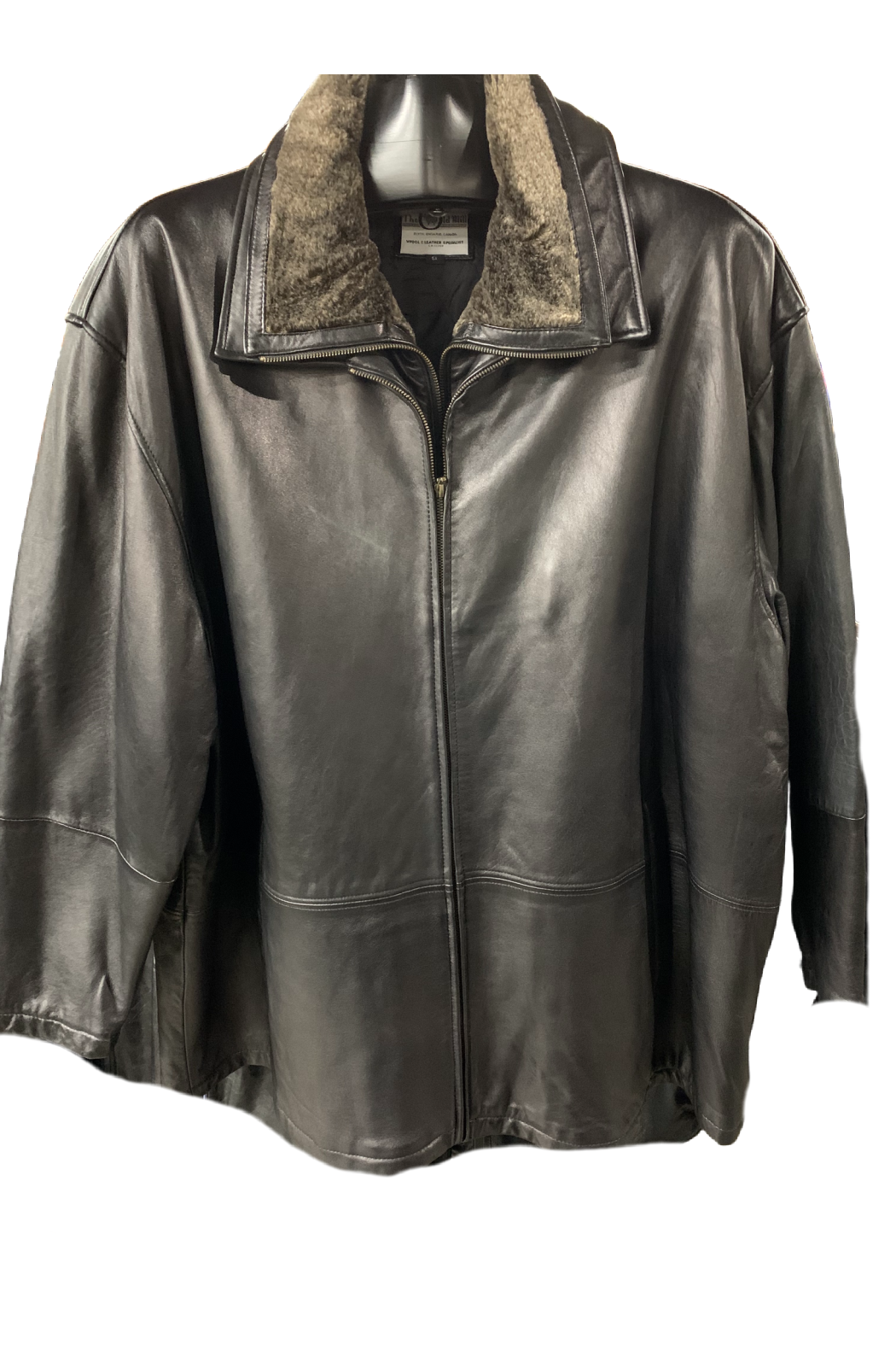 Oversized Black Ice Leather