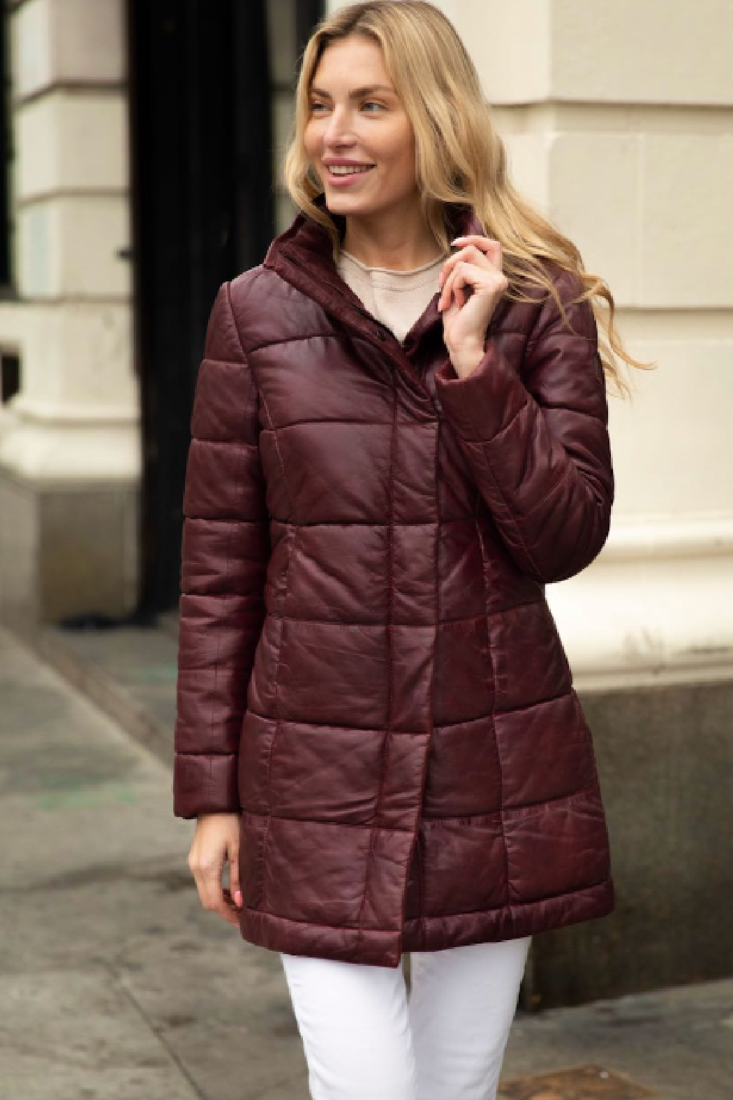 Burgundy parka sales