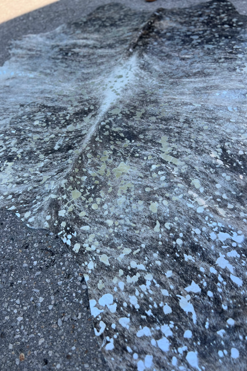 Metallic Cowhide Rug - Silver