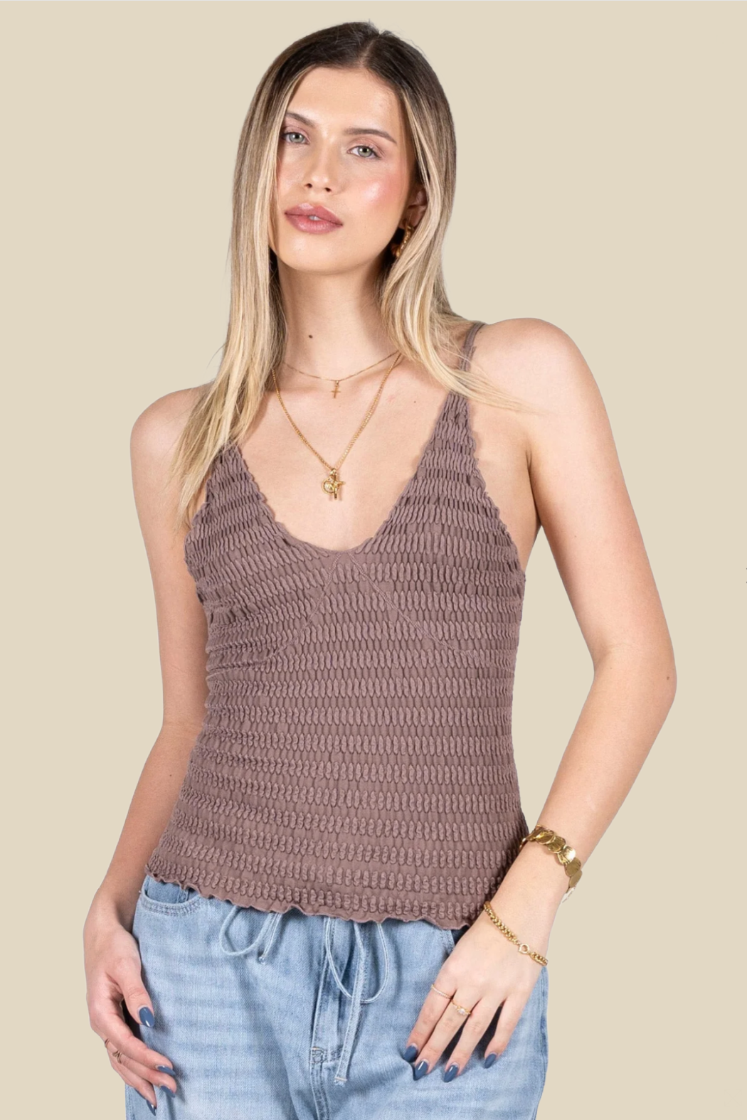 Seamless Smocked Cami