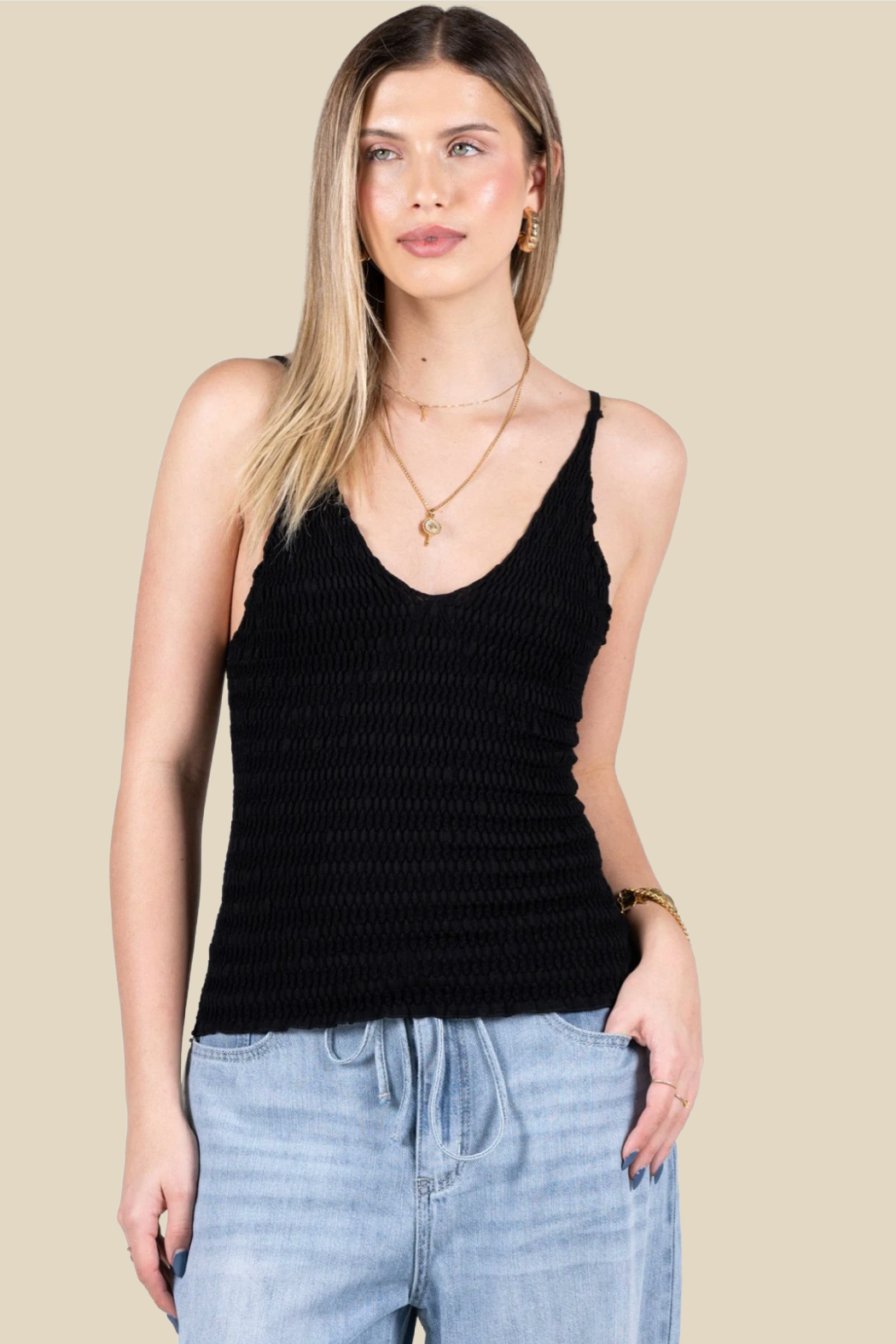 Seamless Smocked Cami