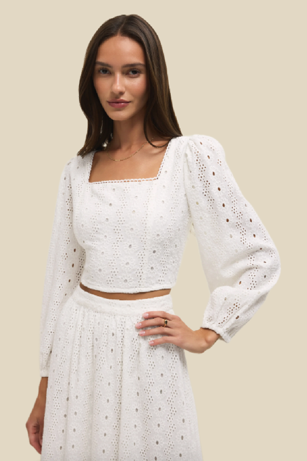 Bria Eyelet Top