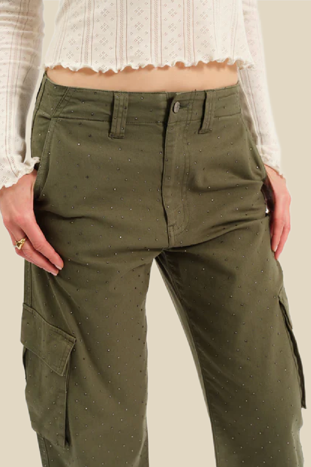 Emellished Cargo Pant