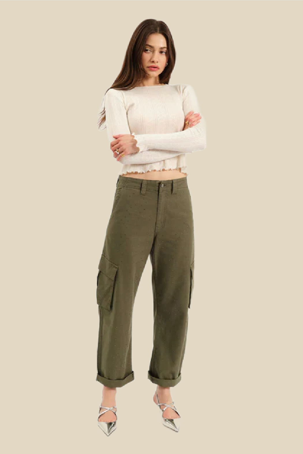 Emellished Cargo Pant