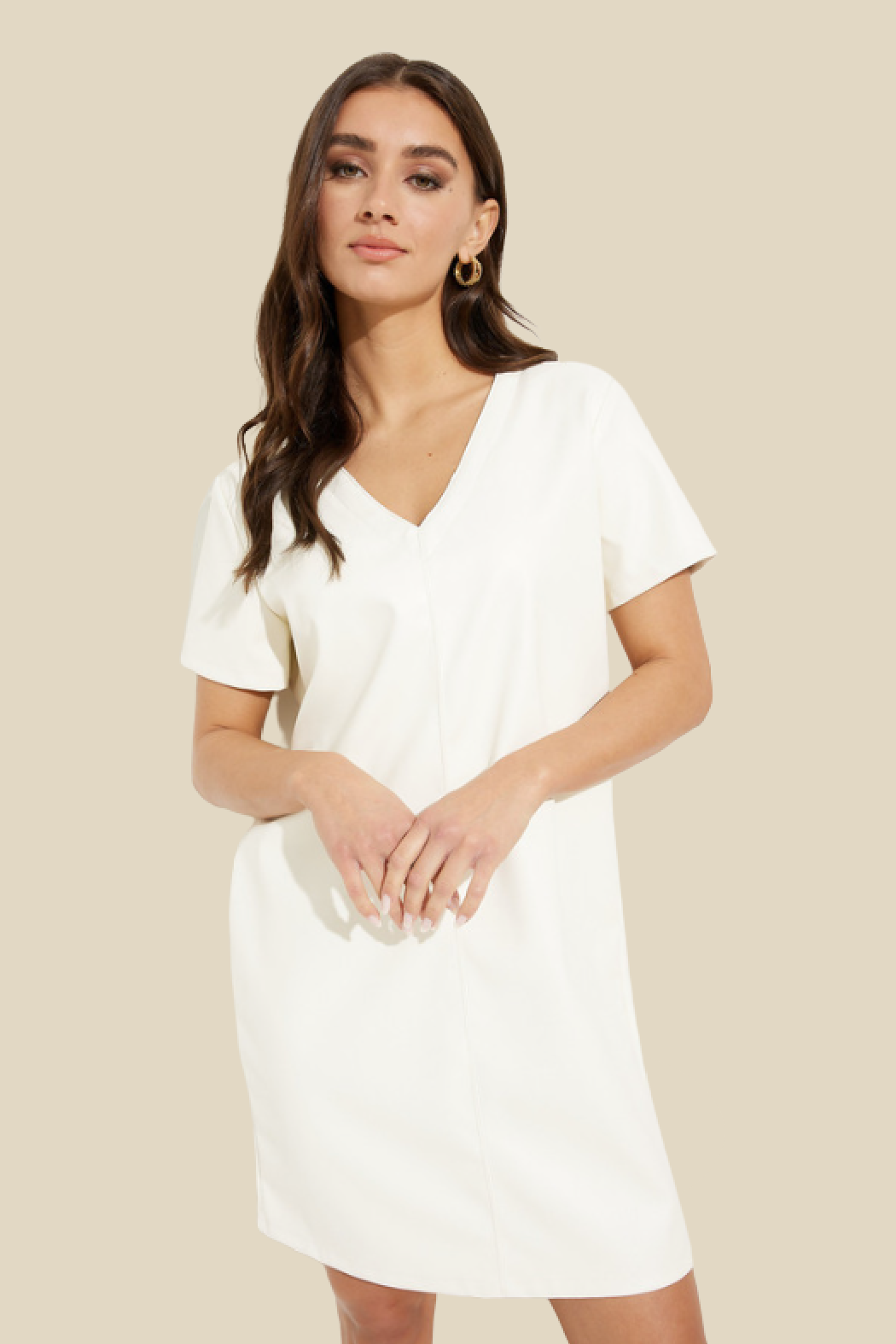Faux Leather T Shirt Dress The Old Mill