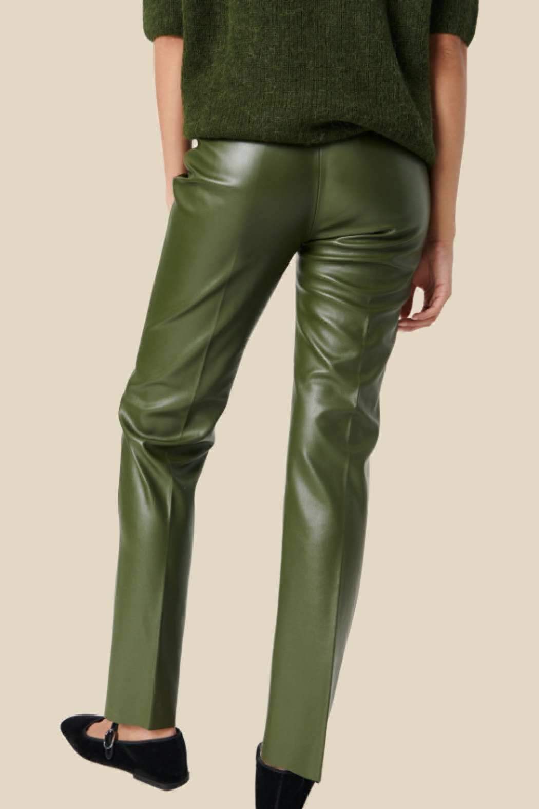 Leather green pants 2025