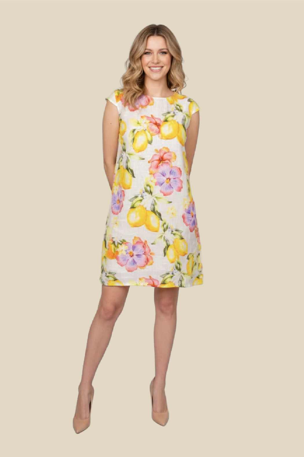 Lemon Linen Dress