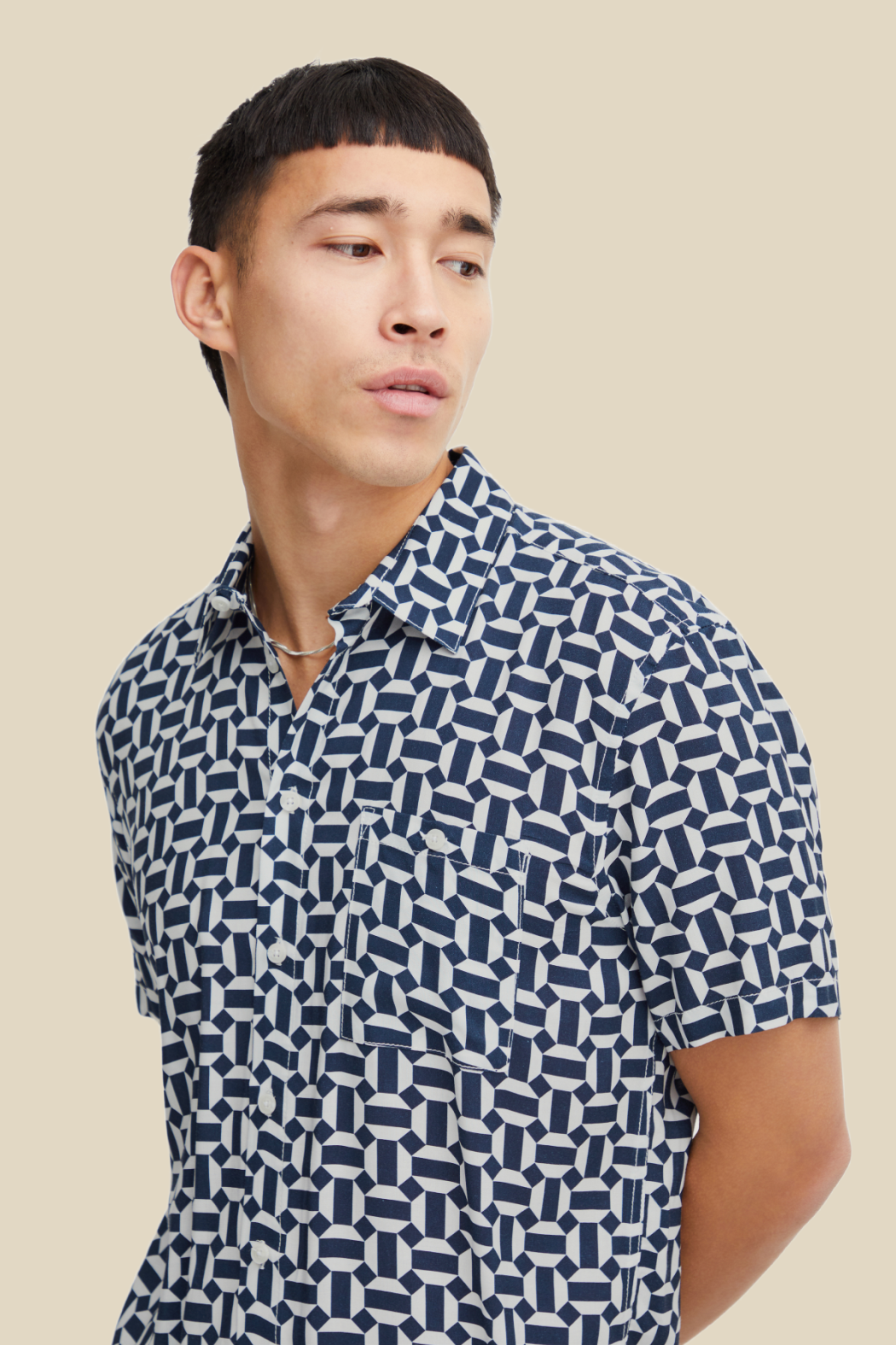Geometric Button Up