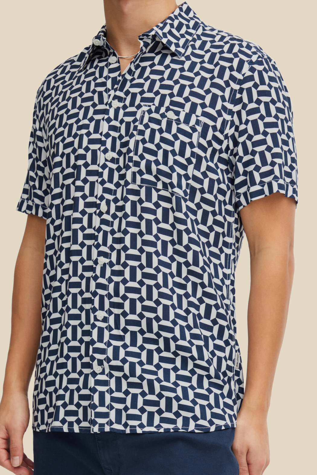 Geometric Button Up