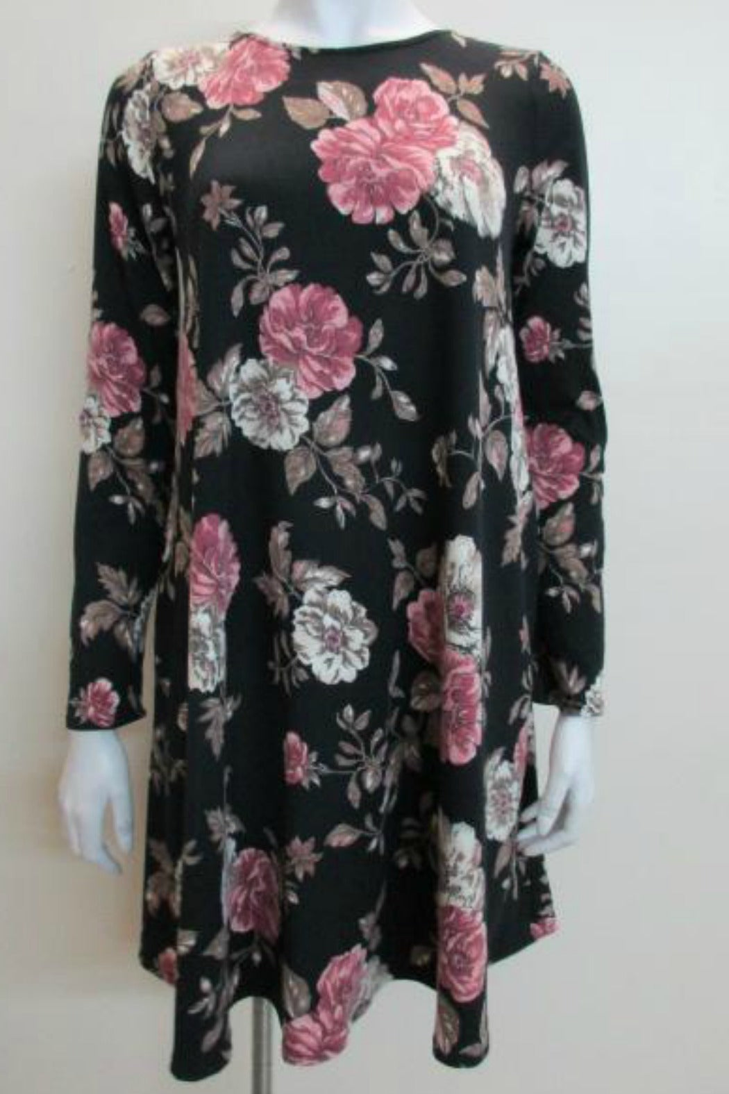 Floral Soft Knit L/S Dress