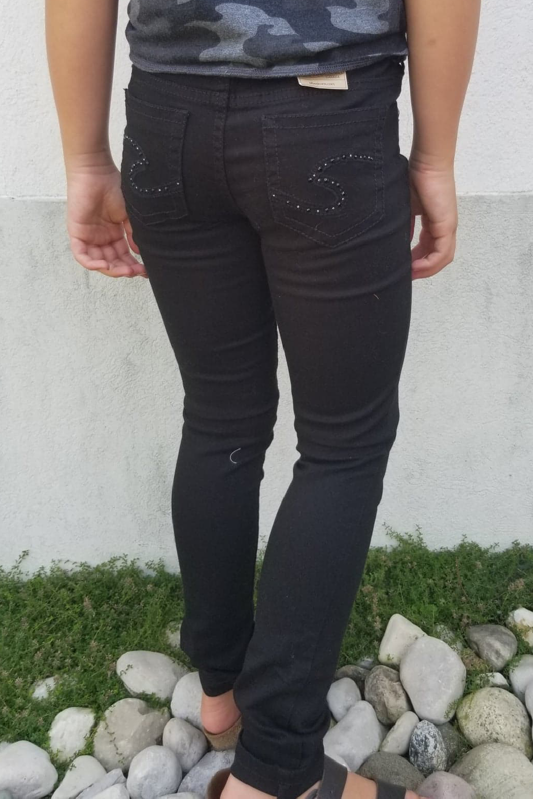 Girls Silver Amy Jegging