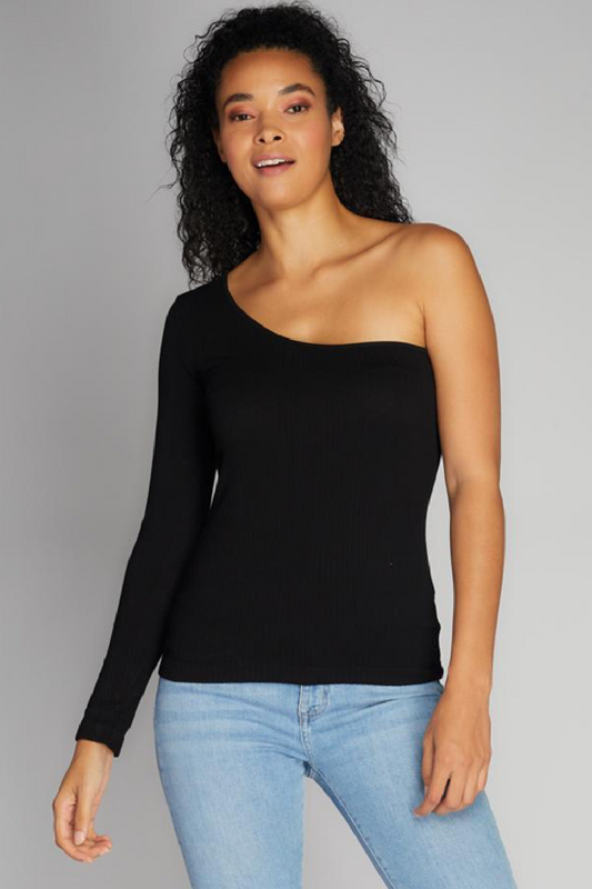Seamless Rib One Shoulder Top