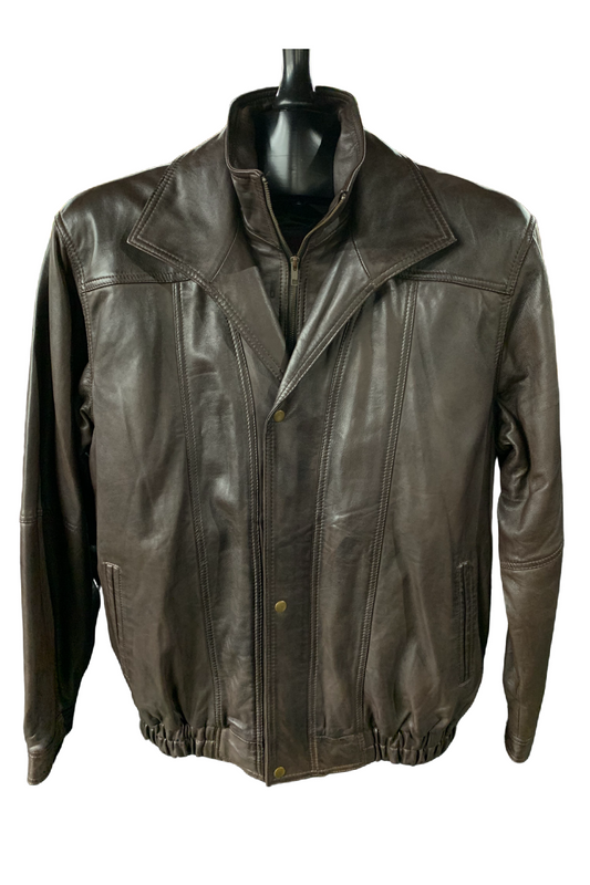 Oversized Dark Brown Leather