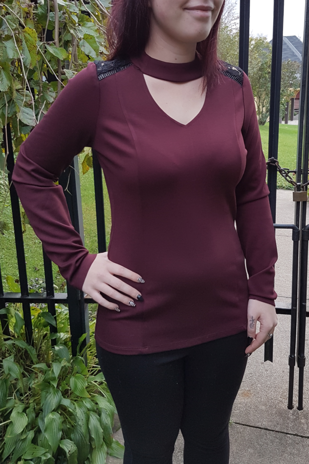 Stretch Choker Collar Top