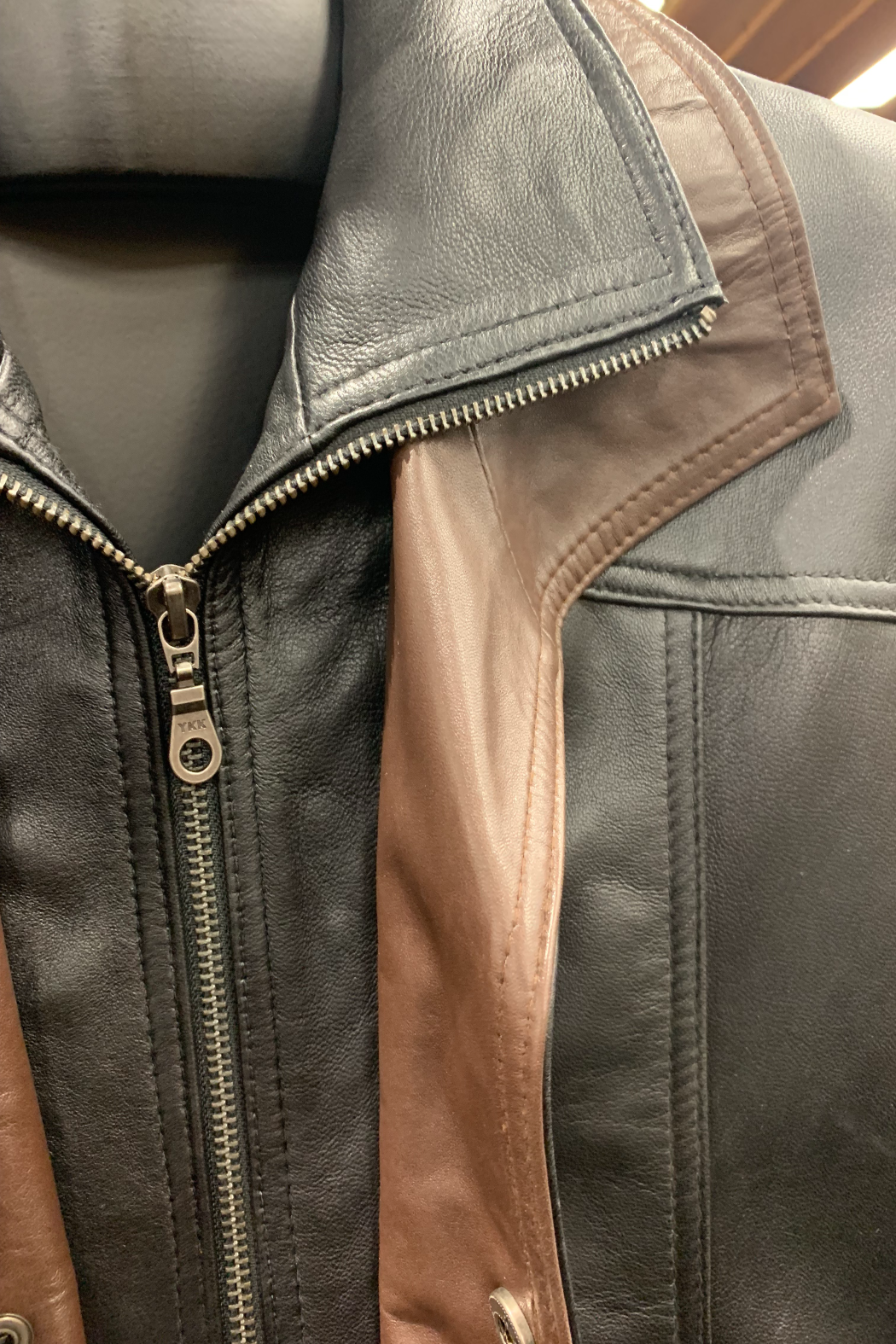 Double Collar Leather Jacket